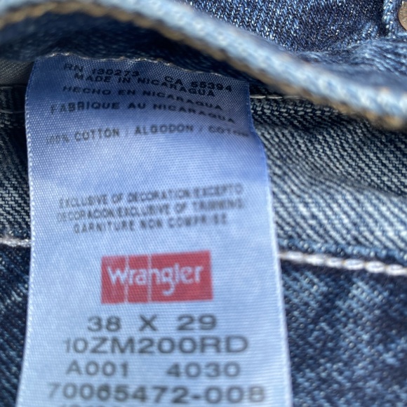WRANGLER AUTHENTICS MENS SIZE38x29 DENIM BLUE JEANS. - Picture 4 of 5